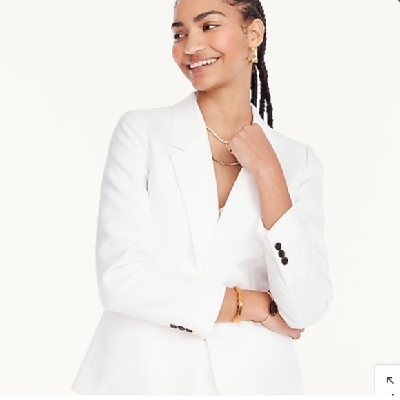 JCREW Matching White Kate linen pants and Parke blazer - Picture 5 of 16